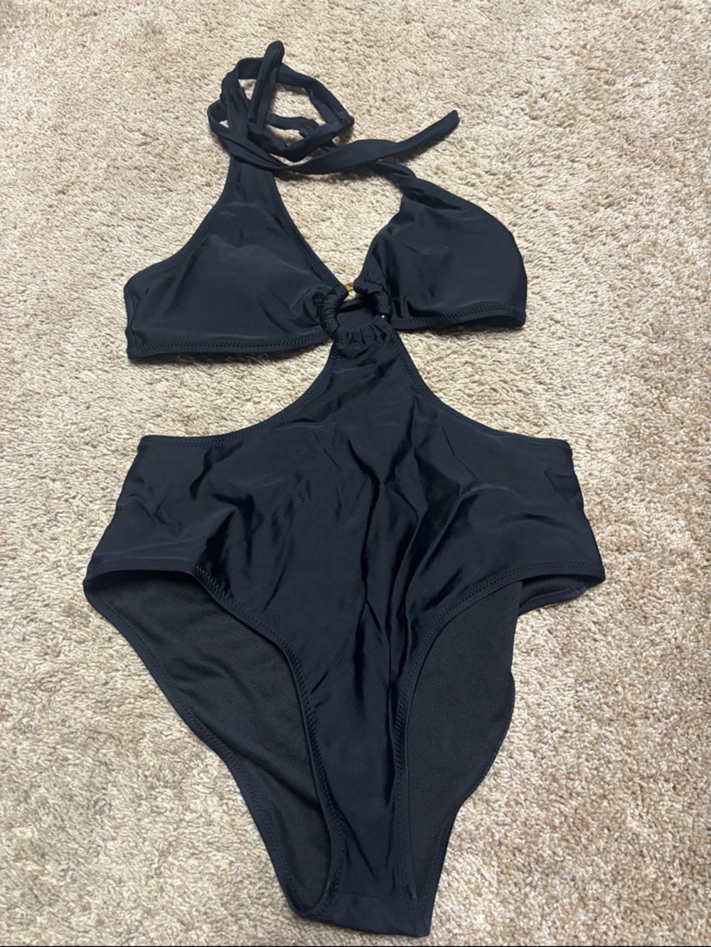 3 for $20 Aimage Black Cutout One-Piece Swimsuit Size Medium